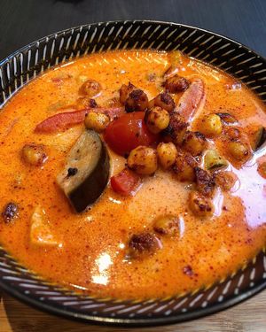 Thai curry! yum! at Kalos Coffee & Luncherie in Luxembourg City