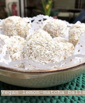 matcha lemon balls   at Kalos Coffee & Luncherie in Luxembourg City