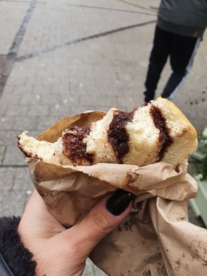 Sweet delicious roll with chocolate :) at Kalos Coffee & Luncherie in Luxembourg City