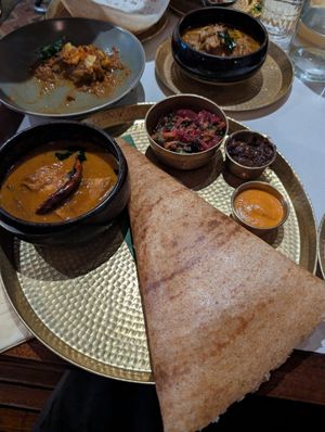 Dosa and jackfruit curry at Hoppers - Covent Garden in London