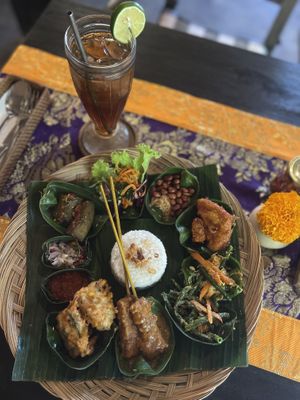 Nasi campur vegan  at Sun Sun Warung in Ubud