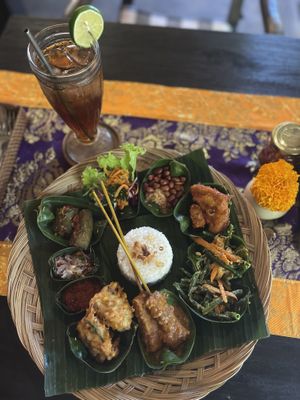 Nasi campur vegan  at Sun Sun Warung in Ubud