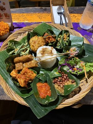 Nasi Campur is where it’s at!  at Sun Sun Warung in Ubud