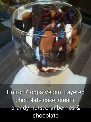 Die heerlikste Vegan nagereg by Moonshine runners Diner.  at Moonshine Runners Diner in Sedgefield