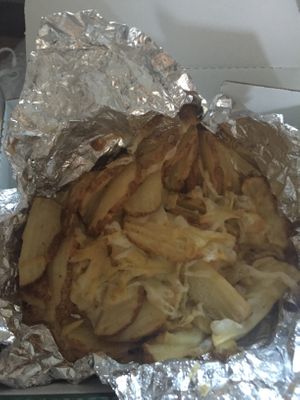 Crinkle wedges with Sheese at Papa John's in Tamworth
