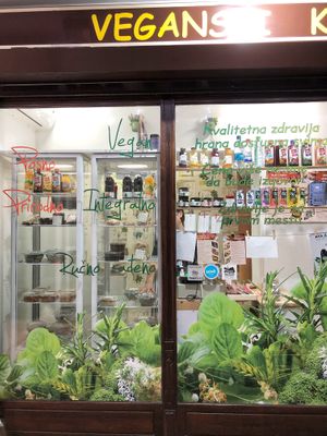 Outside  at Veganski Kiosk in Belgrade