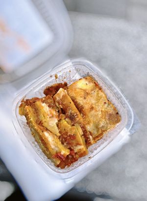 Vegan lasagna   at Veganski Kiosk in Belgrade