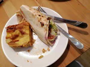 Sorry, I already ate the half of it 😅😁 at Veganski Kiosk in Belgrade