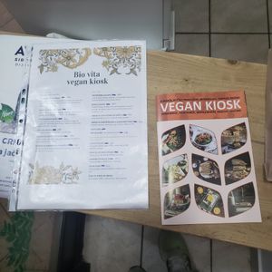 Menu at Veganski Kiosk in Belgrade