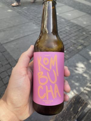 Kombucha with Marakuja  at Veganski Kiosk in Belgrade