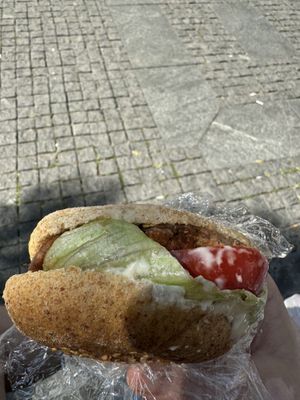 Burger   at Veganski Kiosk in Belgrade