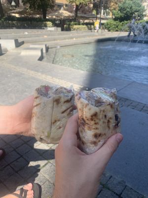 Burrito’s: gyros & “sa kroketima"  at Veganski Kiosk in Belgrade