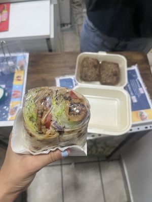 Gyros and banana bread - both were tasty😄  at Veganski Kiosk in Belgrade