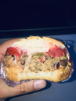 gluten free burger at Veganski Kiosk in Belgrade