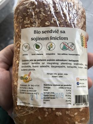 Seitan sandwich!  at Veganski Kiosk in Belgrade