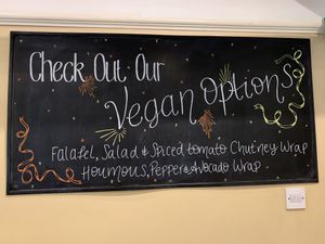 Says it all at Cafe Liaison in Tavistock