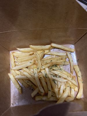 Fries at Wisdom's Vegan Bakery & Cafe in Spring