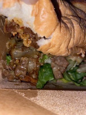 Philly cheese steak  at Wisdom's Vegan Bakery & Cafe in Spring