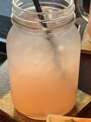 Watermelon peach lemonade  at Wisdom's Vegan Bakery & Cafe in Spring