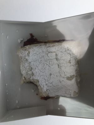 i already took a bite, but delicious strawberry croissant! at Wisdom's Vegan Bakery & Cafe in Spring