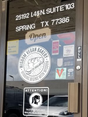 Excellent Reviews on Happy Cow. 5 stars! at Wisdom's Vegan Bakery & Cafe in Spring