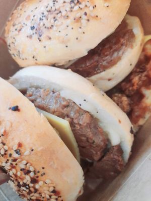 I'm big on Grabbing something on the Go & A bagel Guy at heart. So this is Bomb and on the point with the flavor. Will fill You Up until your Lunch break❤ at Wisdom's Vegan Bakery & Cafe in Spring