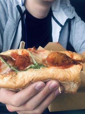 Chicken Parmesan sandwich  at Wisdom's Vegan Bakery & Cafe in Spring