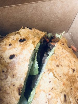 Quinoa wrap at Wisdom's Vegan Bakery & Cafe in Spring