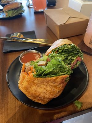 Crispy Chicken Wrap  at Wisdom's Vegan Bakery & Cafe in Spring