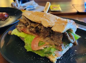 Philly Cheesesteak at Wisdom's Vegan Bakery & Cafe in Spring