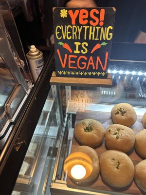   at Wisdom's Vegan Bakery & Cafe in Spring