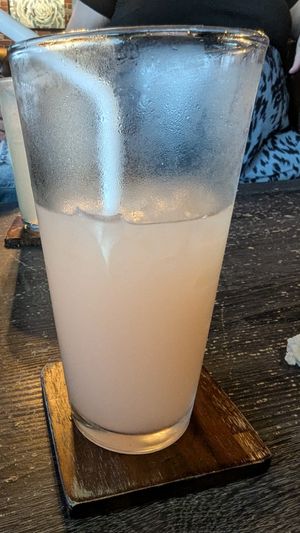 Guava lemonade at Wisdom's Vegan Bakery & Cafe in Spring