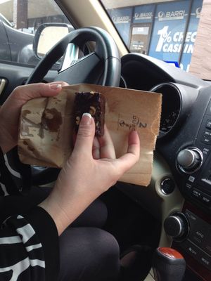 My mom is happy because she can have this on her diet at Wisdom's Vegan Bakery & Cafe in Spring