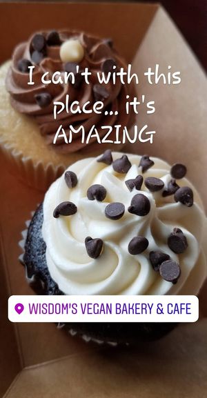The vegan cupcakes were to die for! at Wisdom's Vegan Bakery & Cafe in Spring