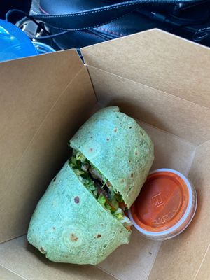 Vegan Chikn Wrap at Wisdom's Vegan Bakery & Cafe in Spring