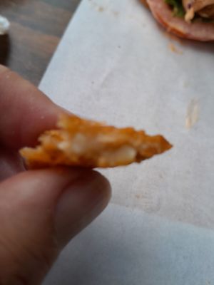 2mm shoe leather. This is supposed to be the patty, this is what they actually serve at The Vegan Chef - Midrand in Johannesburg