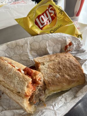 I believe it’s gardein meatballs   at Papa Pizza Pie in Glendora