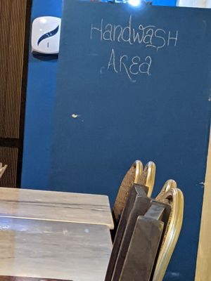 Hand washing station at Sri Kaveri in Malacca