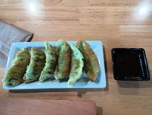Vegan gyoza at HiroNori Craft Ramen in Santa Clara