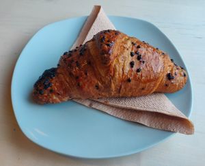 Croissant de xocolata at Estel De Mar in Barcelona