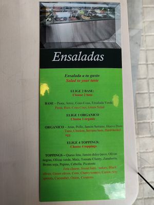 Salads (you can choose 5 toppings if you say you're vegan) at Estel De Mar in Barcelona