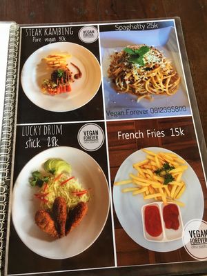 Menu  at Vegan Forever in Denpasar