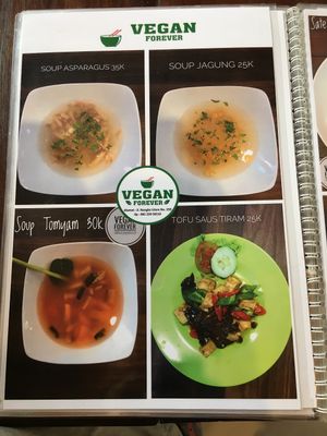 Menu  at Vegan Forever in Denpasar