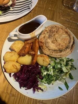 Mushroom and spinach Wellington   at The Turner's Mill in Redcar