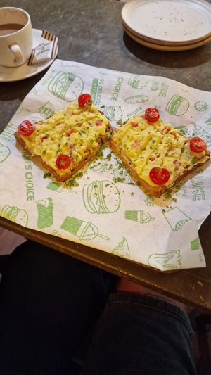 We think avo toast! at Step Out Cafe in Jaipur