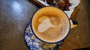 Nice Caffè Latte at Step Out Cafe in Jaipur