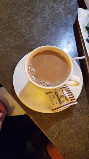 Vegan Masala tea at Step Out Cafe in Jaipur