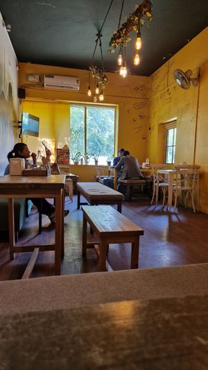 Interior at Step Out Cafe in Jaipur