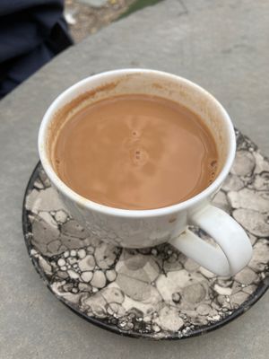 Chai (masala tea) at Step Out Cafe in Jaipur