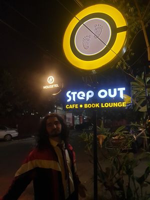 Signs at Step Out Cafe in Jaipur